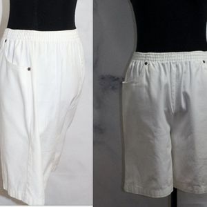 White Denim Cotton Shorts (6)